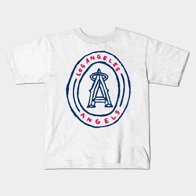 Los Angeles Angeeeels 03 Kids T-Shirt by Very Simple Graph